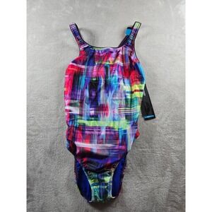 New Speedo One Piece Swimsuit Womens Size 12/38 Performance Race I Tech